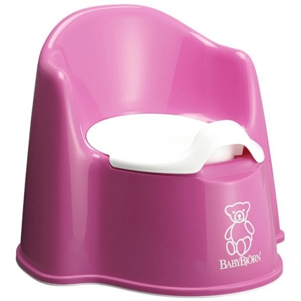 BabyBjorn – Olita cu protectie spate Potty Chair Grey Pink