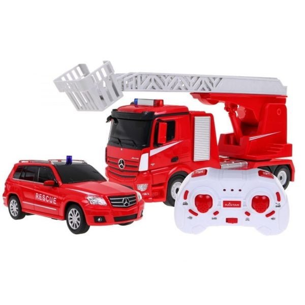 Camion de pompieri si masina auxiliara cu telecomanda 114124