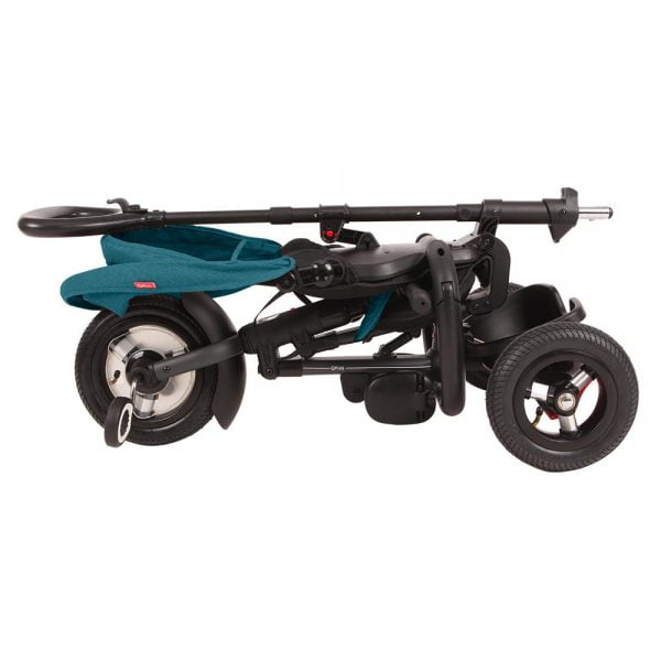 Tricicleta cu roti de cauciuc Qplay Rito Rubber Albastru Inchis 9