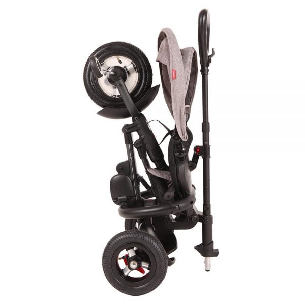 Tricicleta cu roti de cauciuc Qplay Rito Rubber Gri 5